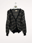 Cardigan marrone 90s in cotone- S