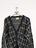 Cardigan marrone 90s in cotone- S