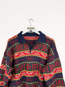 Maglione rosso blu 00s - M