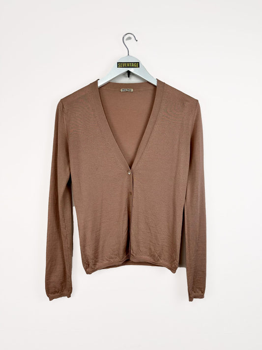 Cardigan Miu Miu rosa in cashmere - M