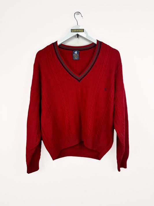 Maglione rosso in pura lana 00s - S