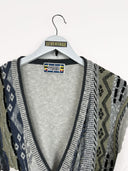 Cardigan Missoni beige blu - L