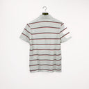 Polo Lacoste bianca a righe - S