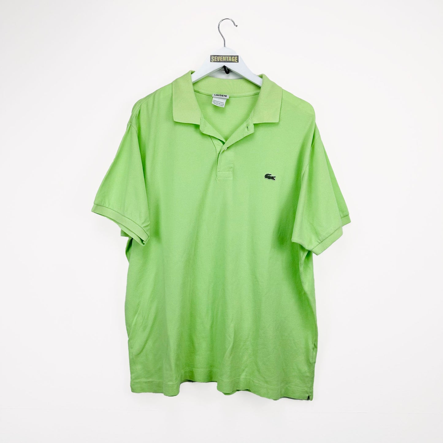 Polo Lacoste verde lime vintage - XL