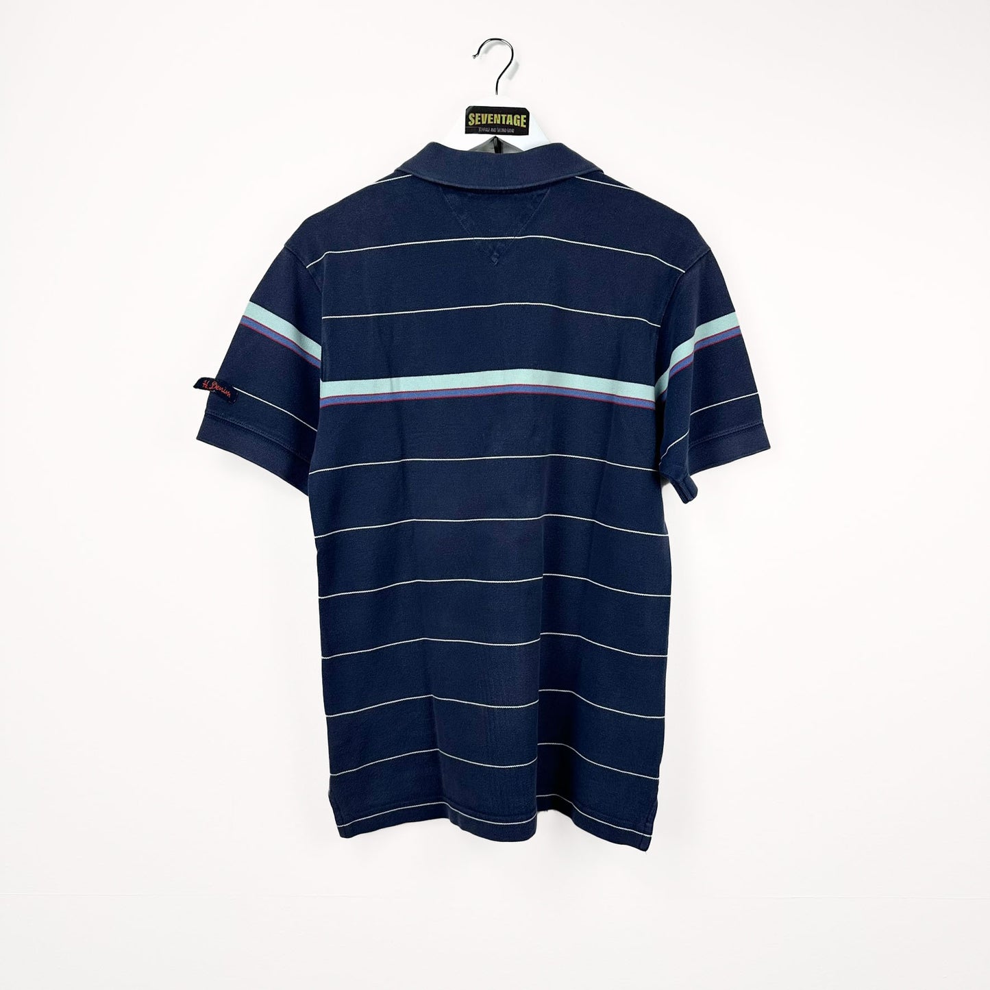 Polo Tommy Hilfiger blu a righe - L