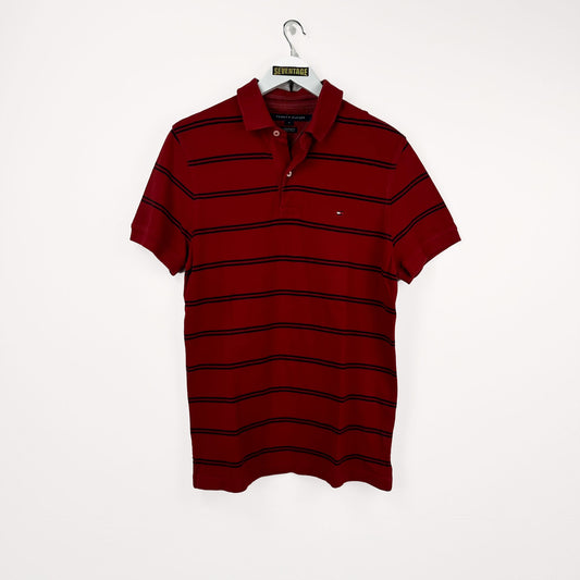 Polo Tommy Hilfiger rossa a righe - M