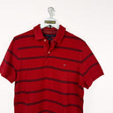 Polo Tommy Hilfiger rossa a righe - M