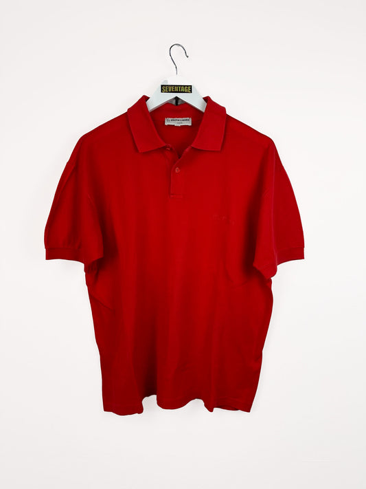 Polo Pierre Cardin rossa 90s - L