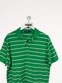Polo Ralph Lauren verde a righe 00s - M