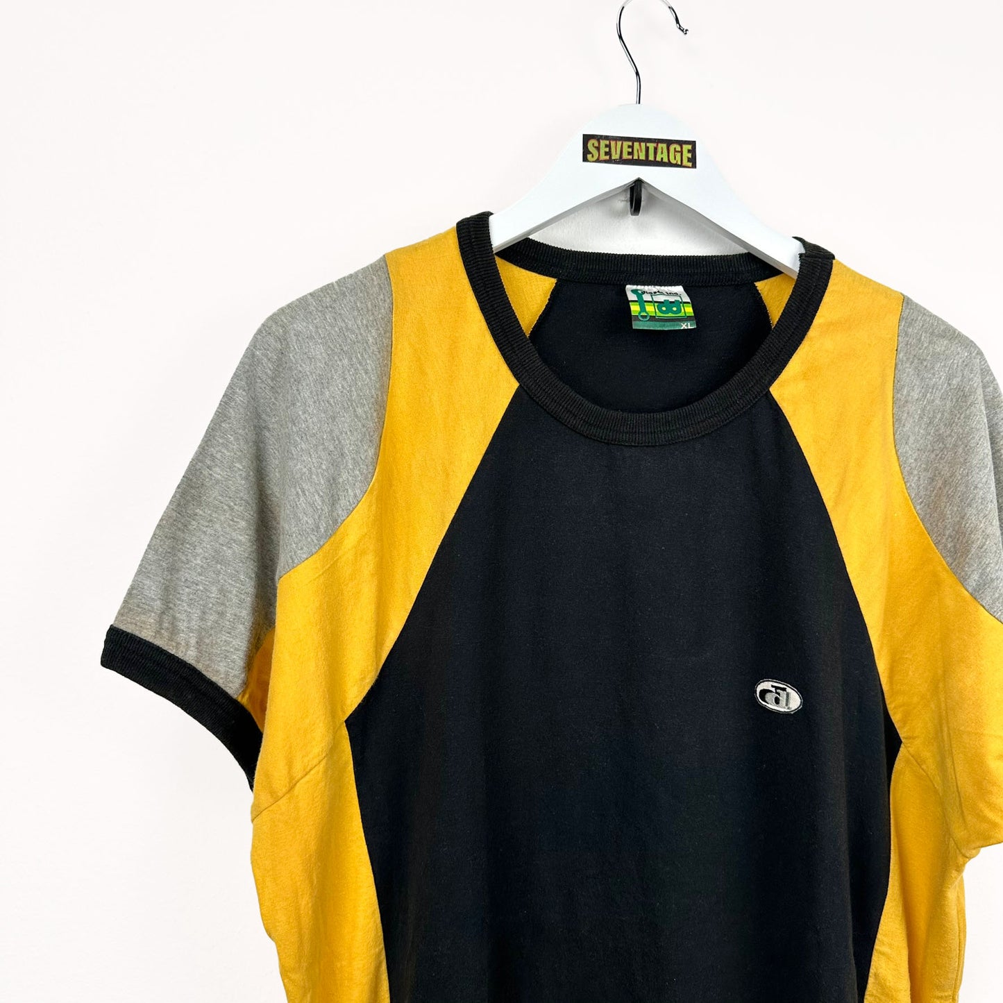 T-shirt nera grigia vintage - XL