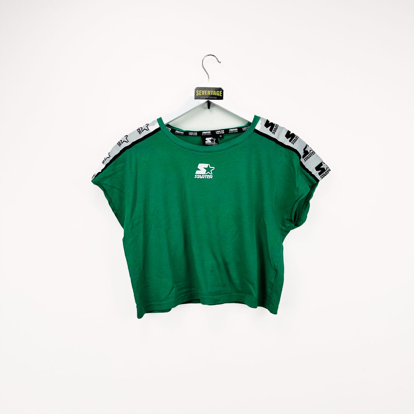 T-shirt Starter verde crop donna - M