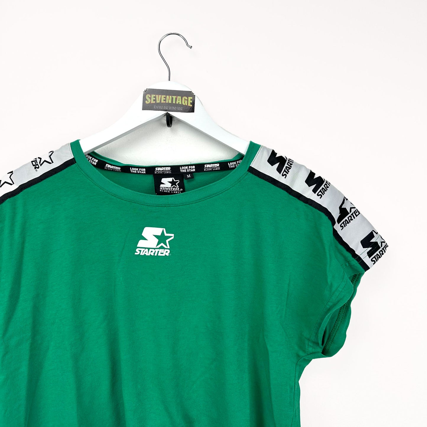 T-shirt Starter verde crop donna - M