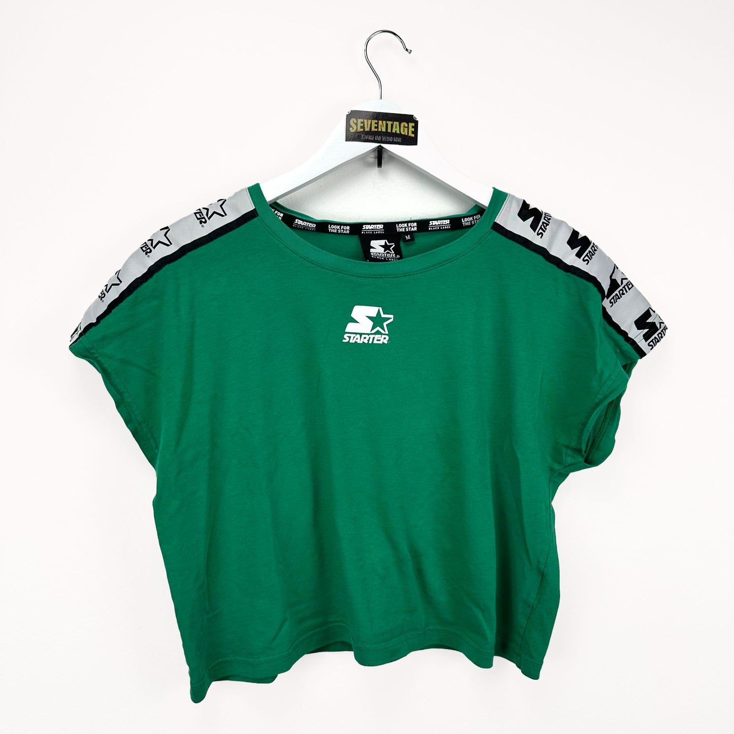 T-shirt Starter verde crop donna - M