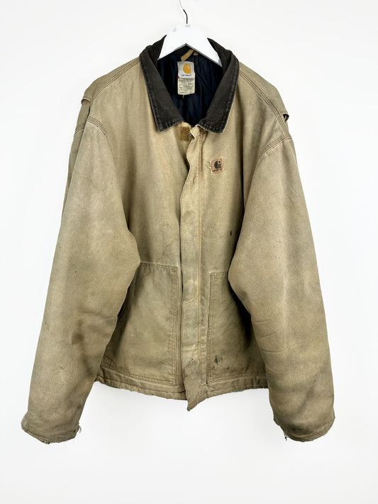 Giacca Carhartt beige disdressed Made in Usa (25c146) - 3XL