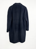 Cappotto blu in lana alpaca (25c198) - M