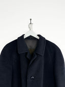 Cappotto blu in lana alpaca (25c198) - M