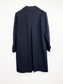 Cappotto blu lungo pura lana (25c199) - M