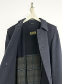 Cappotto blu lungo pura lana (25c199) - M