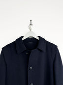 Cappotto blu lungo pura lana (25c199) - M