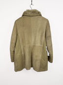 Montone beige shearling donna - L