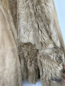 Montone beige shearling donna - L