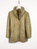 Montone beige shearling donna - L