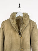 Montone beige shearling donna - L