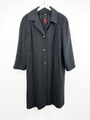Cappotto lungo grigio in lana (25c205) - M/L