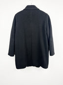 Cappotto nero 100% lana donna (25c208) - M