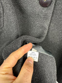 Cappotto nero 100% lana donna (25c208) - M