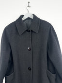 Cappotto nero 100% lana donna (25c208) - M