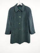Cappotto verde 100% lana (25c209) - M