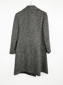 Cappotto in lana grigio nero donna (25c218) - S/M