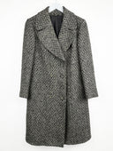Cappotto in lana grigio nero donna (25c218) - S/M