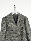 Cappotto in lana grigio nero donna (25c218) - S/M