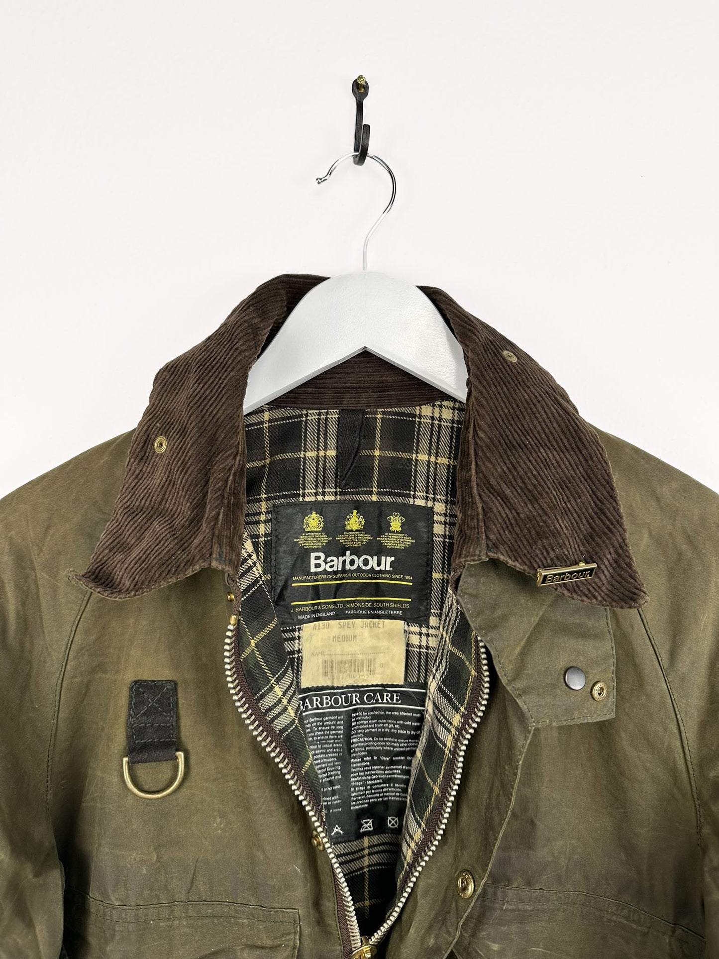 Barbour Spey verde corto (34) - M