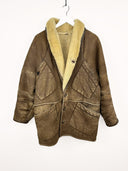 Montone shearling marrone 80s - L