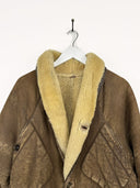 Montone shearling marrone 80s - L