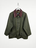 Barbour Beaufort verde collo viola (25c92) - M