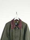 Barbour Beaufort verde collo viola (25c92) - M