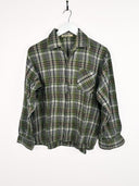 Camicia in flanella a quadri verde - S