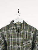 Camicia in flanella a quadri verde - S