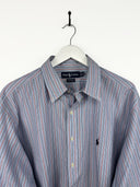 Camicia Ralph Lauren azzurra a righe (25ca13) - XXL