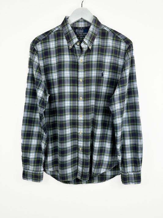Camicia Ralph Lauren verde bianca (25ca45) - L