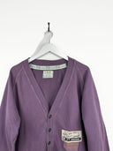 Felpa cardigan viola 80s (25f16) - M