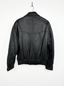 Bomber in pelle nero (25g105) - L