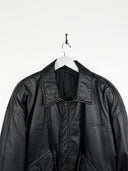 Bomber in pelle nero (25g105) - L
