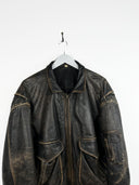 Bomboogie aviator leather jacket (25g126) - L