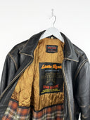 Bomb Boogie giacca in pelle nera 90s (25g134) -S