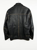 Bomb Boogie giacca in pelle nera 90s (25g134) -S